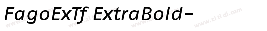 FagoExTf ExtraBold字体转换